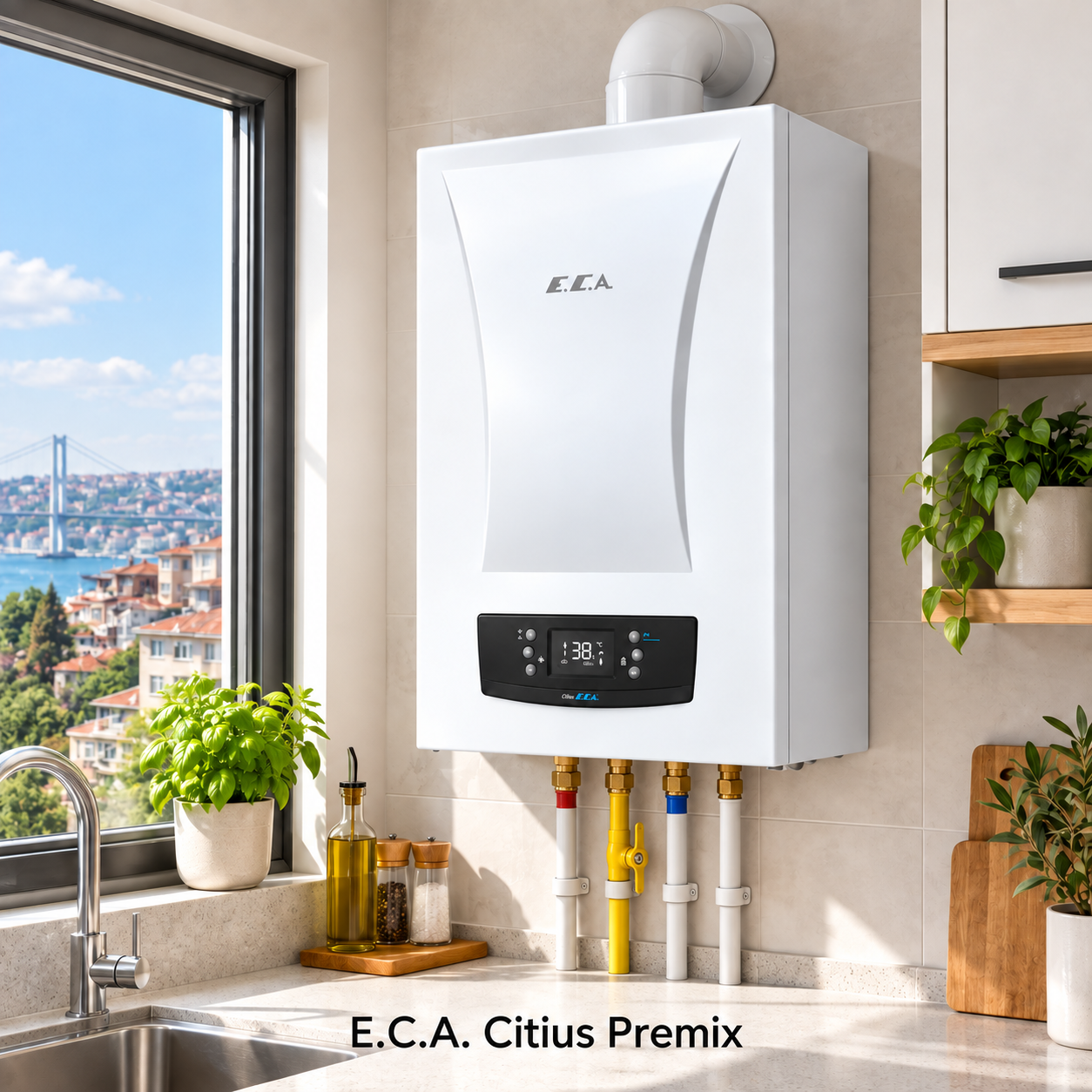 ECA Citius Premix 28 KW 3 Yıl Garantili Tam Yoğuşmalı Kombi görsel 3