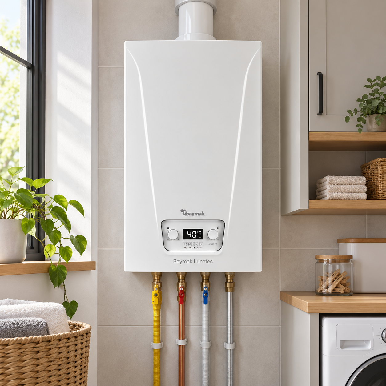 Baymak Lunatec 35 Kw 5 Yıl Garantili Tam Yoğuşmalı Kombi görsel 3